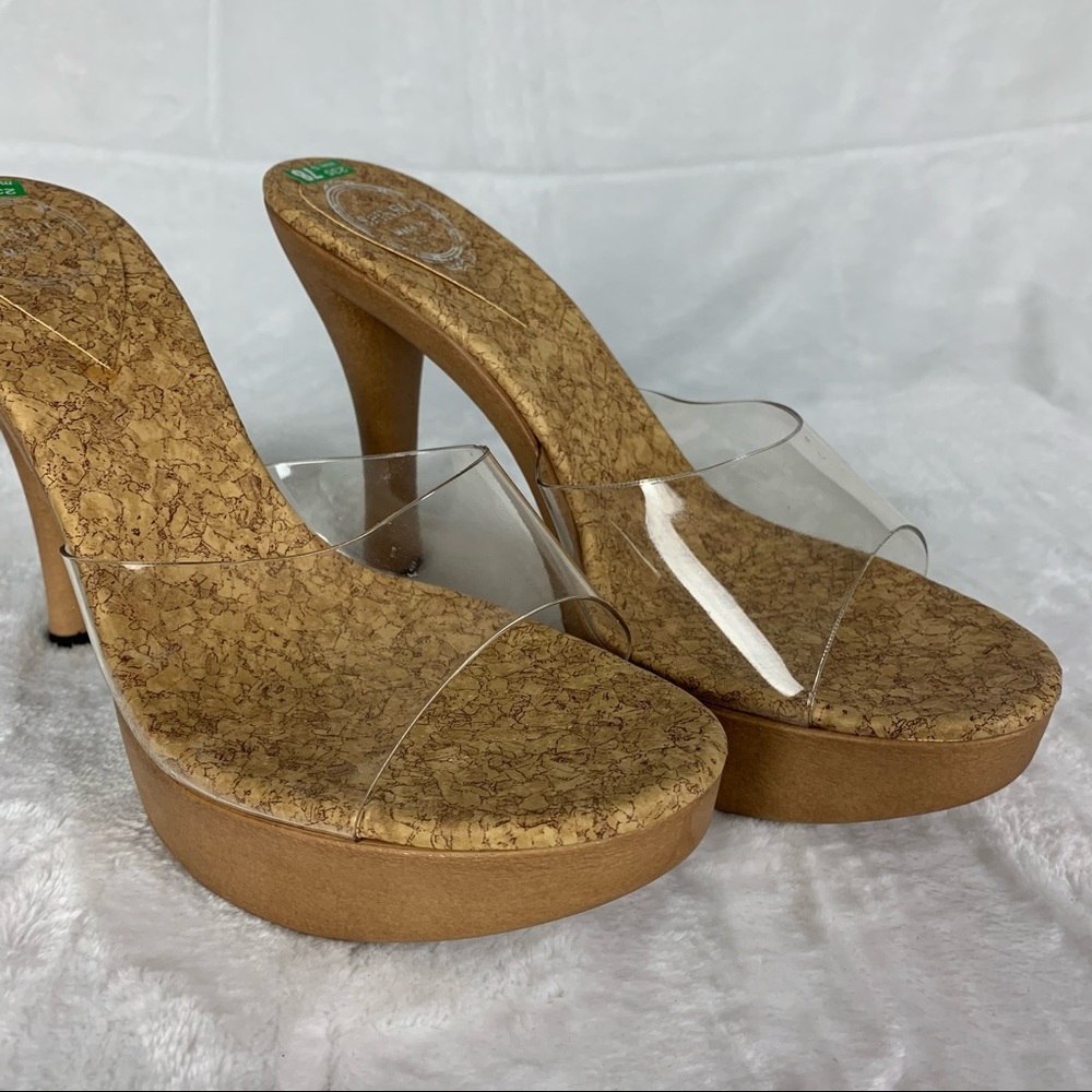 spinel size 7 nwot cork open toe heels